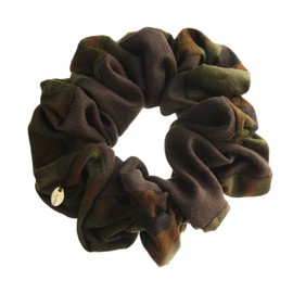Vingtaine HS-91 Camouflage Pattern Scrunchie Hair Accessory, Braun