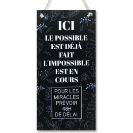 CARISPIBET Here the possible is already done | decorative signs inspirational decoration signs for the home 30 x 15 cm