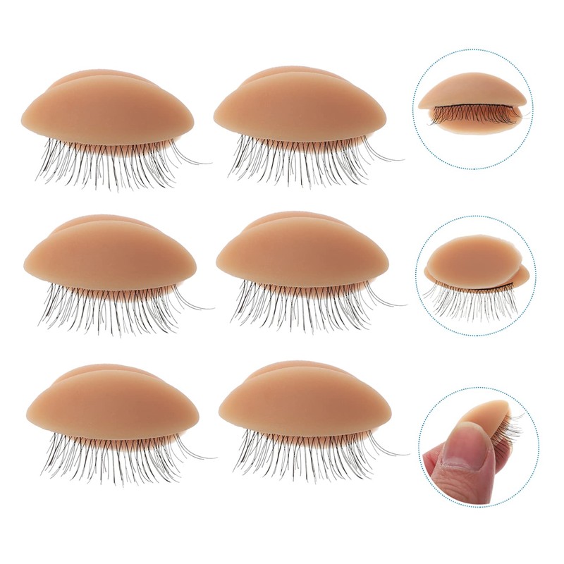 MERRYHAPY Eyelash Extension Kit Lash Training Head Makeup Practice Accessory