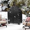 Outdoor Fireplace Cover,Heavy Duty 600D Waterproof Square Chimineas Fireplace Covers,Cover
