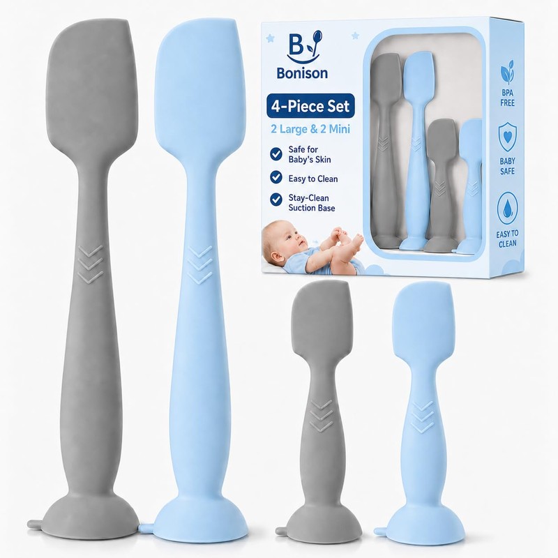 4-Pack Diaper Cream Spatula – Soft-Flex Silicone Butt Spatula for
