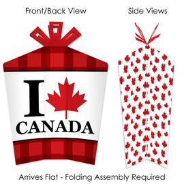 Big Dot of Happiness Canada Day - Table Decorations - Canadian Party Fold and Flare Centerpieces - 10 Count