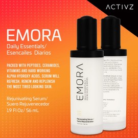 ACTIVZ Emora Rejuvenating Serum - Nourishes, Tones, Renews Skin with Saccharomyces Ferment, Rosa Canina, Niacinamide, Green Tea, and Vitamin E - 56ml