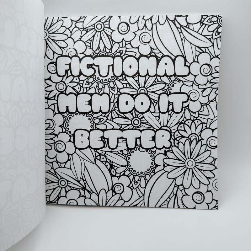 Adult Bookish Phrases Coloring Book With Extra Cozy Items Book