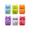 Lotsdonxia 6-Piece Erasers Roller Set Cartoon Animal Characters Pencil Erasers