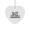 Ragamuffin Cat Heart Ornament, Gifts from Men, Heartfelt Inspirations for