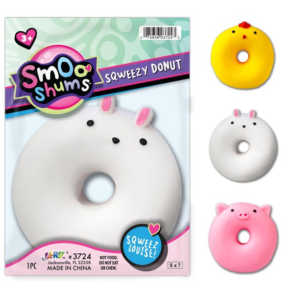 JA-RU Sqweezy Donut Cute Animal Glaze (1 Donut Assorted) Smushy