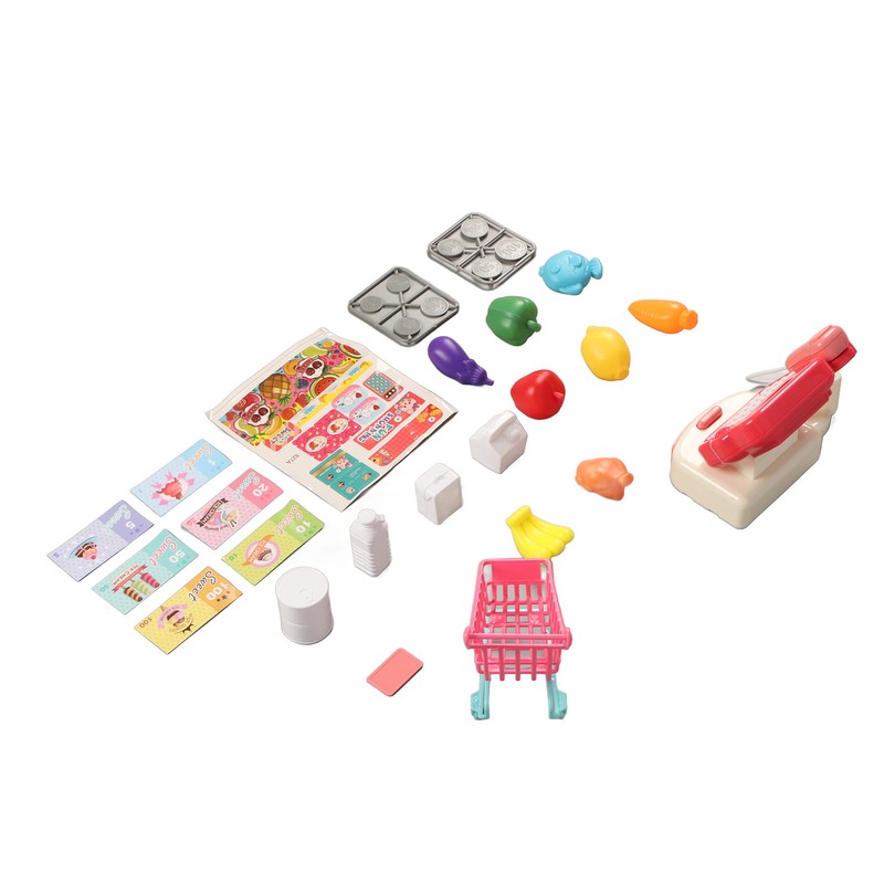 Cash Register Playset Stimulation Cosplay Learning Calculation Shopping Checkout Money