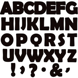 150 PCS Large 7" Bulletin Board Letters Set, Black Classroom Alphabet Cutout Letter for Bulletin Board Display Home School, A Great Helper to Inspire Students' Learning Interest