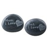 Rockcloud Black Engraved Inspirational Stones Love Stones, Mother's