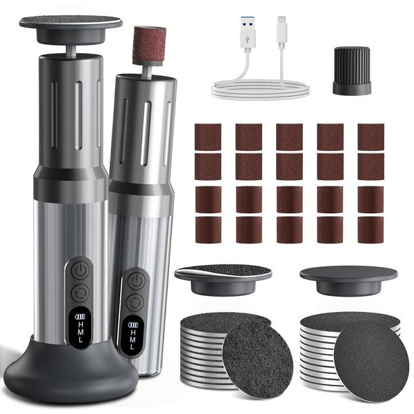 Robofun 2025 Electric Callus Remover with LED Display, 2 in