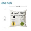 ONFAON Grandpa Gifts,Grandpa's Spot Throw Pillow Covers 18x18 Inch for