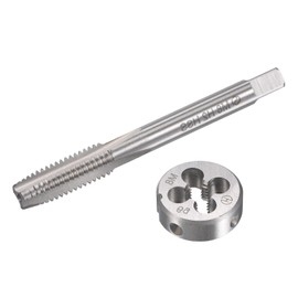 MACHSWON M8x1.25mm Metric Tap and Die Set,Machine Thread Screw Tap with Round Threading Die,Tap & Die Kit for Nut Screw Bolt Thread Repair