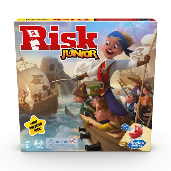 Hasbro Risk Junior - Jeu de Société de Stratégie - Jeu de Plateau – Version Française, 2 à 4 Joueurs
