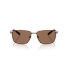 Brooks Brothers Men's BB4069 Rectangular Sunglasses, Matte Bronze/Dark Brown, 58