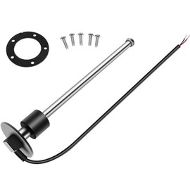Geloo Geloo Stainless Steel Marine Fuel Sending Unit 0-190 ohms, Black, Automatic, Normally Closed, IP67 Rated