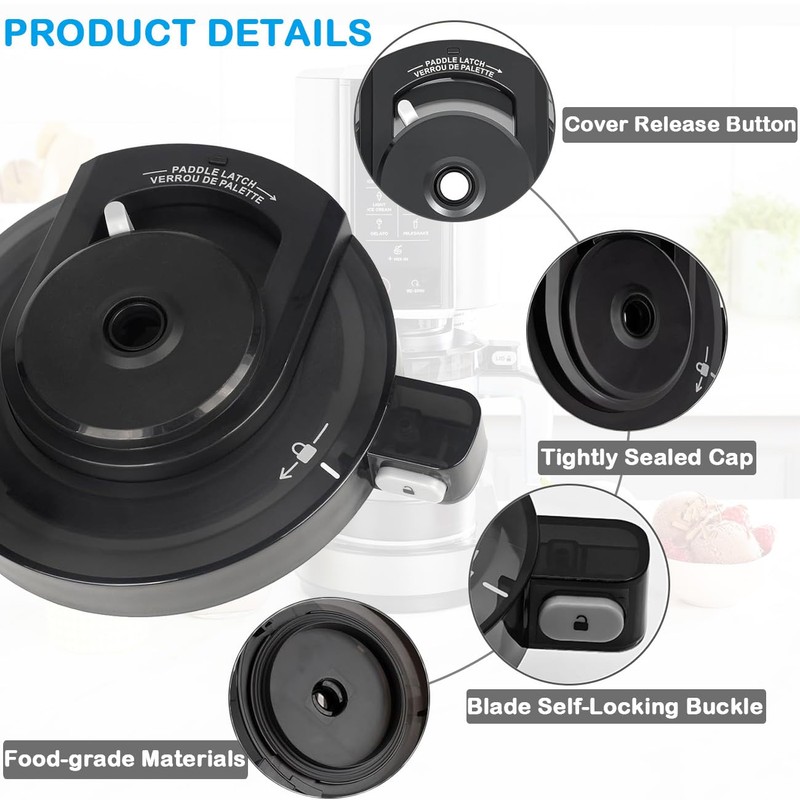 Outer Bowl Lid for Ninja Creami nc301 Ice Cream Maker,