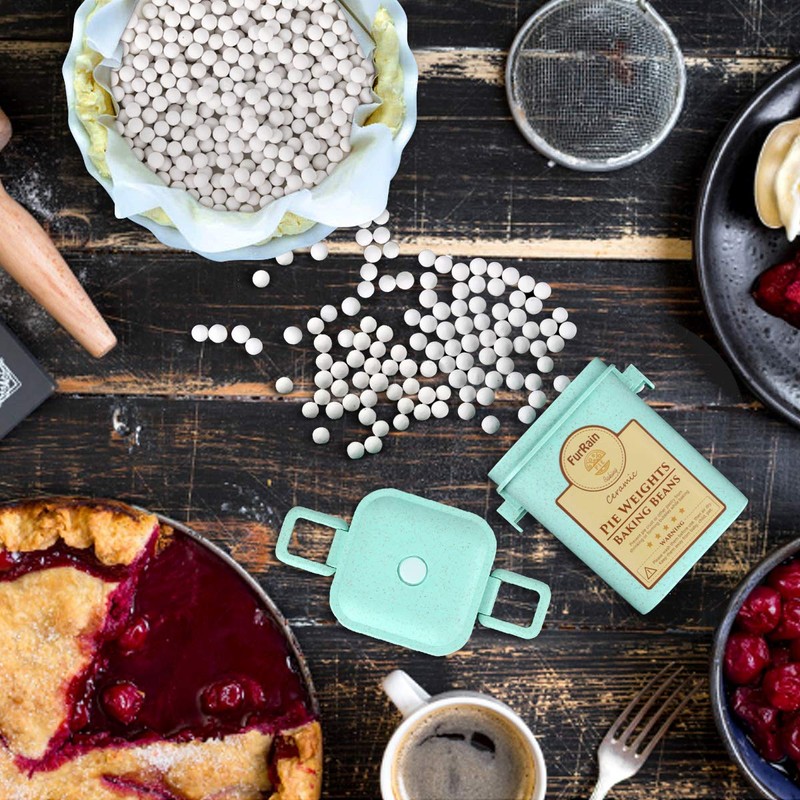 FurRain Ceramic Pie Weights Reusable 10mm Baking Beans Pie Crust