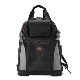 TradeGear Heavy-Duty Tool, Backpack w/Reinforced Bottom - Waterproof PVC-Coated Tool Bag, Features Padded Back Support, Breathable Fabric, Multiple Storage Compartments.