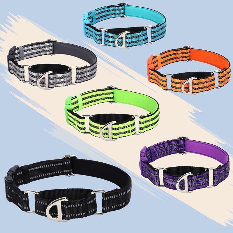 MAOWUWUJOZ Martingale Collar for Dogs - Reflective Nylon No Slip