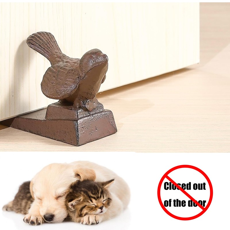Oligsky Cast Iron Bird Heavy Duty Door Stopper - Avoid