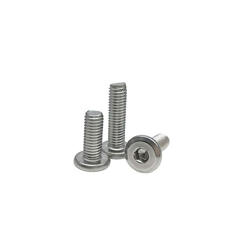 10Pcs Hex Socket Flanged Button Head Screws Stainless Steel Hexagonal