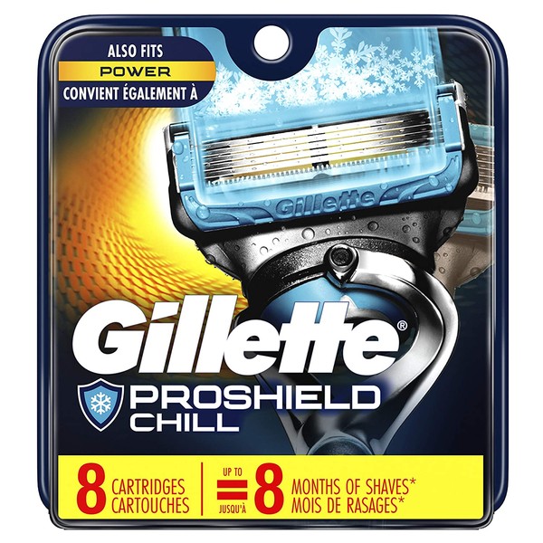 Gillette ProGlide Chill Men’s Razor Blades, 8 Blade Refills, Proshield Chill (47400656178)