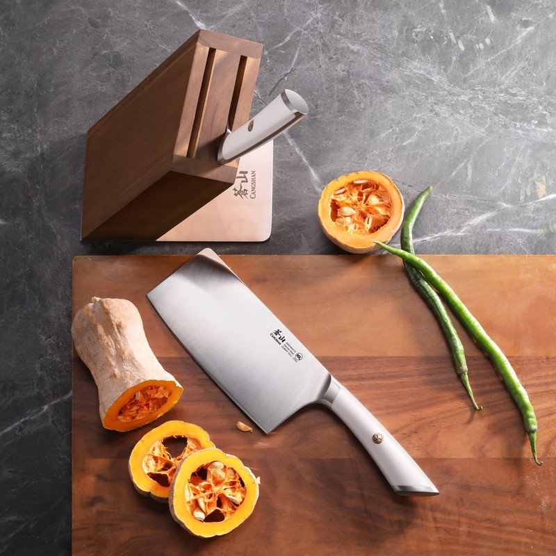Cangshan ELBERT Series German Steel Forged Cleaver Knife Block Sets,