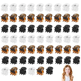 60 Pcs Small Hair Clips Mini Hair Clips Small Claw Clips, Plastic Hair Claws Clips Clamps Non Slip Hair Claws Pins Clamps Hairs Accessories for Girls and Women