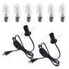 LCMLA Salt Lamp Cord with 6 Pcs 15W Bulbs 5