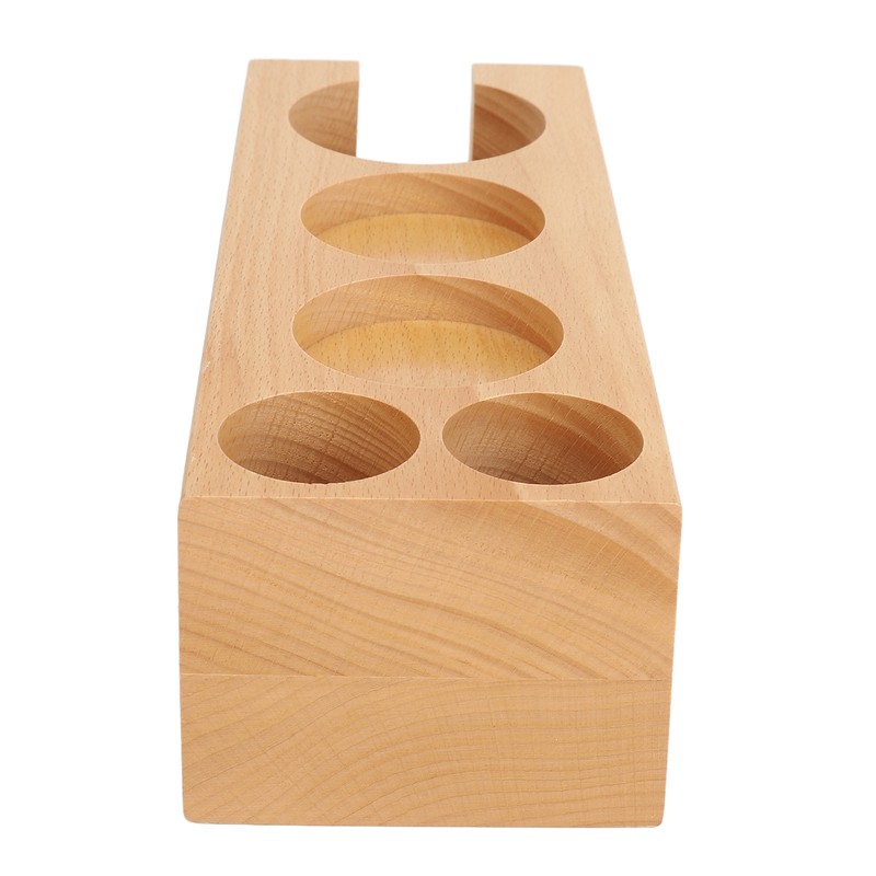 Coffee Tamper Base Multifunction Beech Coffee Distributor Tamping Station Accessories