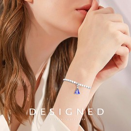 NUJIFFY 925 Sterling Silver Charms Beads for Bracelets & Necklaces, Cute Blue Virgin Mary Charm Girl Birthday Gifts Pendant Jewelry for Women Men Teen