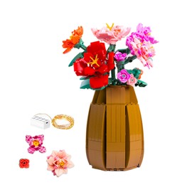 Eydeal Building Block Set Flowers, Peony Bouquet Bonsai Kit Garden Botanical Collection Toys Set for Adults Kids Home Office Decorations New (550 Pieces)