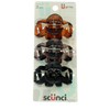 Scunci Effortless Beauty Jaw Hair Clips 3 ea (Pack of