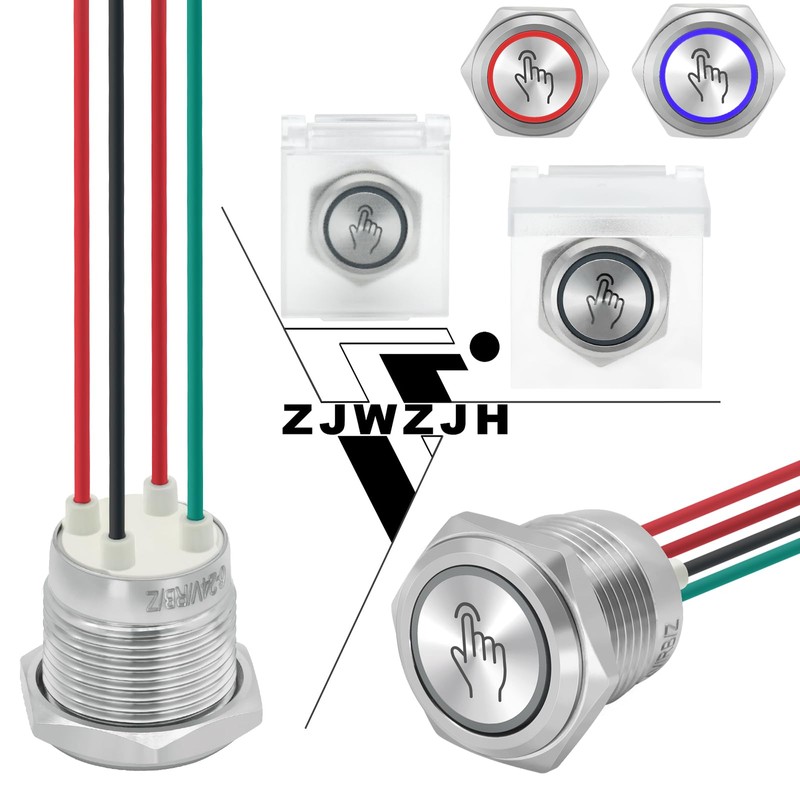 16mm Touch Switch Latching Push Button Switch 5V 6V 12V