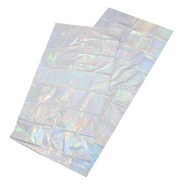 Ciieeo Shiny Foil Aluminum Film Tablecloth Iridescent Dining Table Cover for Party Decorations