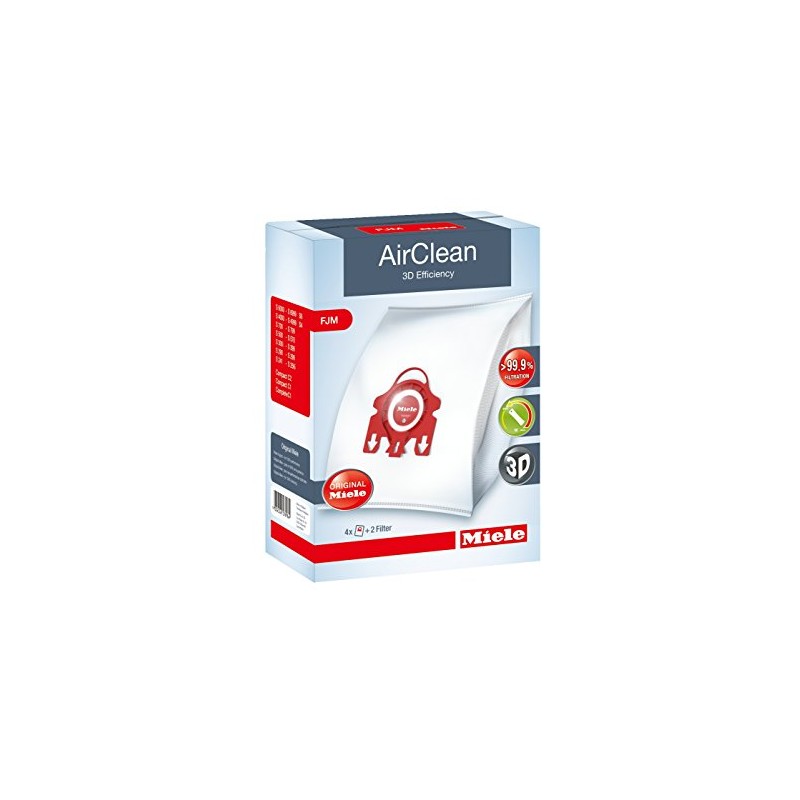 Miele AirClean 3D Efficiency Dust Bag, Type FJM, 4 Bags