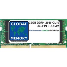 32GB DDR4 2666MHz PC4-21300 260-PIN SODIMM MEMORY RAM COMPATIBLE WITH LAPTOPS/NOTEBOOKS