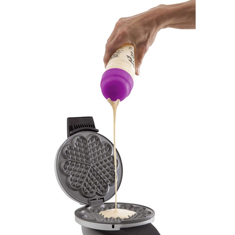 875 ml Pancake Shaker (Purple) with Recipe Print for Pancakes,
