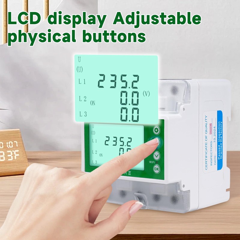 DewinLVD Tuya WiFi Intelligent Two-Direction Meter with Over- and Under-Voltage