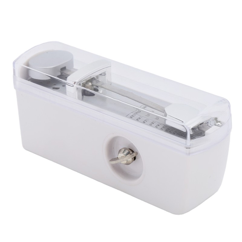 Mini Mechanical Metronome Portable 11x5x3cm White Musical Instrument Accessories for