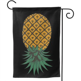 Upside Down Pineapple Flag 12 * 18 inch Garden Outdoor House Porch Welcome Holiday Decoration Flag Suitable For Christmas Birthday Happy New Year Garden Flag 1 Pcs