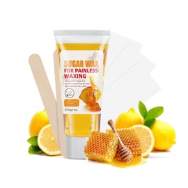 Sugar Wax For Painless Waxing – Gentle On Skin And Less Painful Hair Removal In A Simple System, No Strips, No Heat, Sugar Wax Kit,At-Home Waxing For All Skin & Hair Types