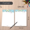 2 unicorn writing pads, DIN A5, set of 2 notepads,