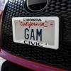 Honda Civic White License Plate Tag Frame