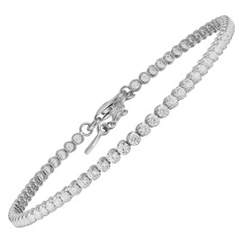 Silpada 'All Aglow' Cubic Zirconia Chain Bracelet in Sterling Silber, 7" + 1"