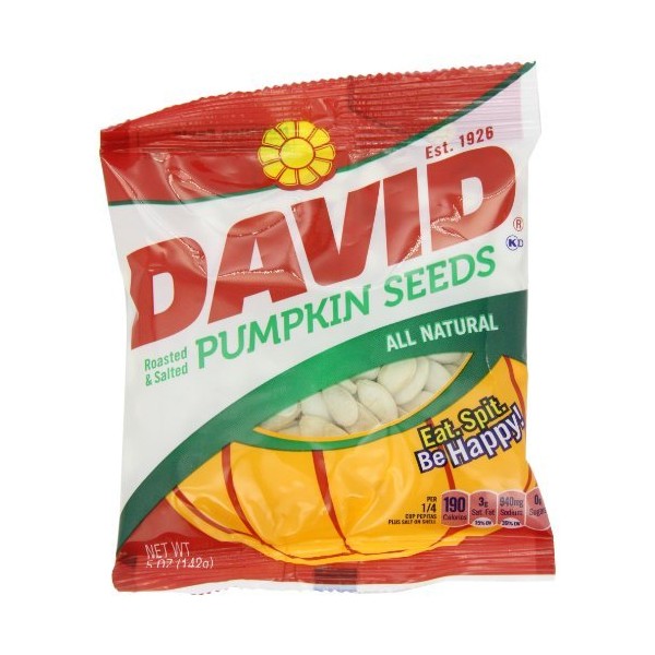 David Seeds, Pumpkin Seeds, 5-Ounce Bags (Pack of 14)