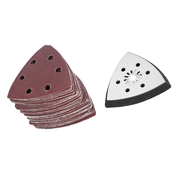 Sanding Paper, 61Pcs 90mm Multi Function Sanding Pad Triangular Sandpaper