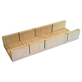 Augusta Dog Rose Mitre Box 350 x 100 x 40 mm I Birch Plywood Cutting Box 12 mm Thickness for Precise Mitre Sawing for 45° and 90° Angle I Saw Aid