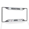 Fastasticdeals Metal Insert License Plate Frame Registered Nurse Rn C